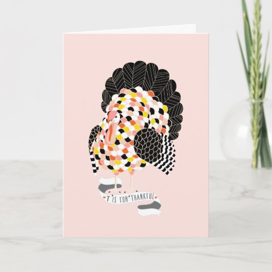 Personalisierter ERNTEDANK DANKFUL TÜRKEI Feiertagskarte (Vorderseite)