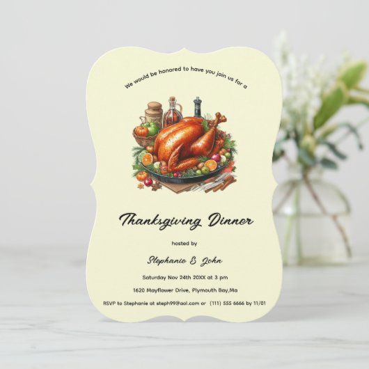 Personalisierter Erntedank Einladung (Stehend Vorderseite)