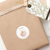 Personalisierter Erntedank - Fall Pumpkin dankbar Runder Aufkleber