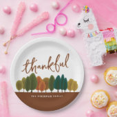 Personalisierter Erntedank Fest Glücklicher Herbst Pappteller (Party)