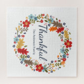 Personalisierter Erntedank Glücklicher Fall Puzzle (Horizontal)