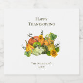 Personalisierter Erntedank Herbst Herbstkürme Bierflaschenetikett (Einzelnes Label)