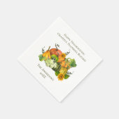 Personalisierter Erntedank Herbst Herbstkürme Serviette (Ecke)