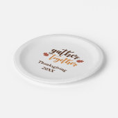 Personalisierter Erntedank - Herbsttreffen Pappteller (Schrägansicht)