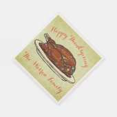 Personalisierter Erntedank Napkins Serviette (Ecke)