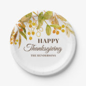 Personalisierter Erntedank Pappteller (Vorderseite)