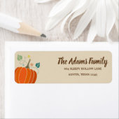 Personalisierter Erntedank Pumpkin Holiday Label (Insitu)