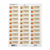 Personalisierter Erntedank Pumpkin Holiday Label (Vorne)