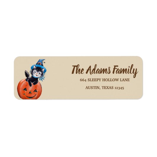 Personalisierter Erntedank Pumpkin Holiday Label (Vorne)