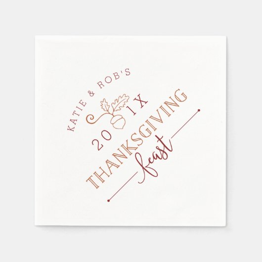 Personalisierter Erntedank Serviette (Vorderseite)