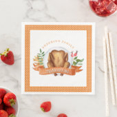 Personalisierter Erntedank Türkei Abendessen Serviette (Beispiel)