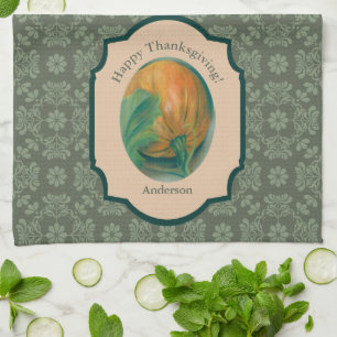 Personalisierter Erntedank von Herbst Pumpkin und  Handtuch