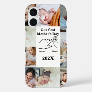 Personalisierter Ersten Muttertag FotoCollage iPhone 16 Hülle