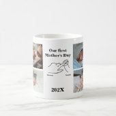 Personalisierter Ersten Muttertag FotoCollage Kaffeetasse (Mittel)