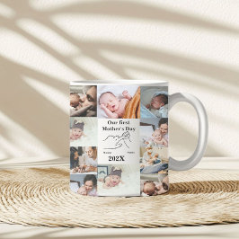 Personalisierter Ersten Muttertag FotoCollage Kaffeetasse