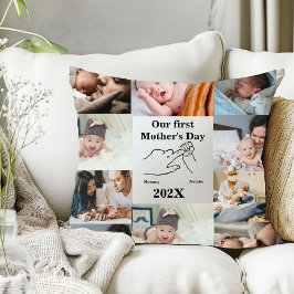 Personalisierter Ersten Muttertag FotoCollage Kissen