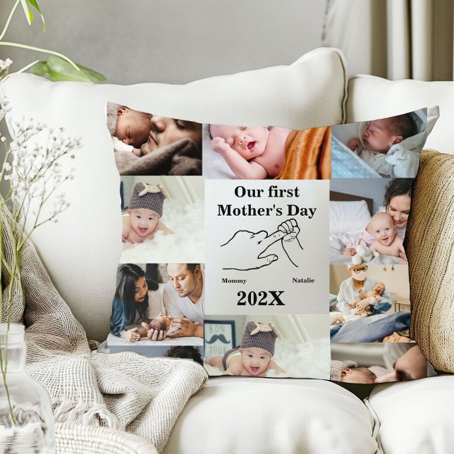 Personalisierter Ersten Muttertag FotoCollage Kissen (Von Creator hochgeladen)