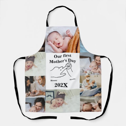 Personalisierter Ersten Muttertag FotoCollage Schürze (Vorderseite)