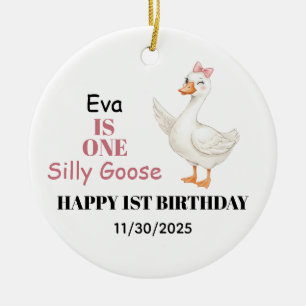 Personalisierter erster Geburtstag, eine alberne G Keramik Ornament