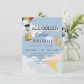 Personalisierter erster Geburtstag Einladung (Stehend Vorderseite)