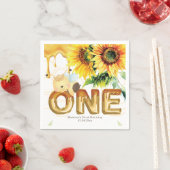 Personalisierter erster Geburtstag Honey Bee Napki Serviette (Beispiel)