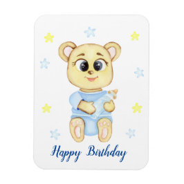 Personalisierter erster Geburtstag Teddy Bear Boy Magnet