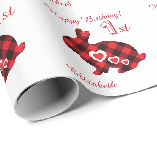 Personalisierter erster geschenkpapier (Rolleneckpunkt)