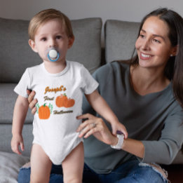 Personalisierter erster Halloween-Kürbis für Babys Baby Strampler