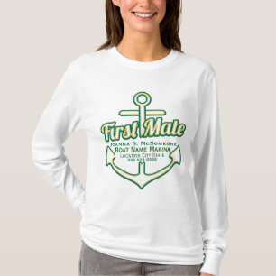 Personalisierter erster Kamerad-Anker-SeeT-Shirt T-Shirt