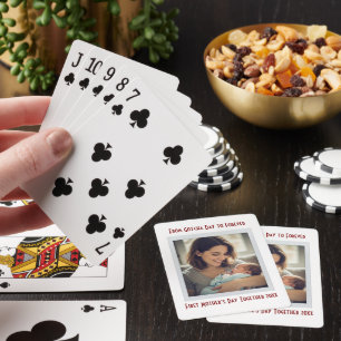 Personalisierter erster Muttertag nach der Adoptio Spielkarten
