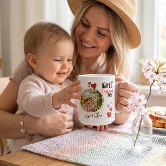 Personalisierter Erster Muttertags-Becher Jumbo-Tasse