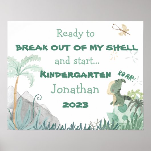 Personalisierter Erster Schultag 2023 Poster (Vorne)