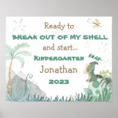 Personalisierter Erster Schultag 2023 Poster (Vorne)