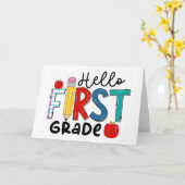 Personalisierter Erster Schultag Karte (Gelbe Blume)