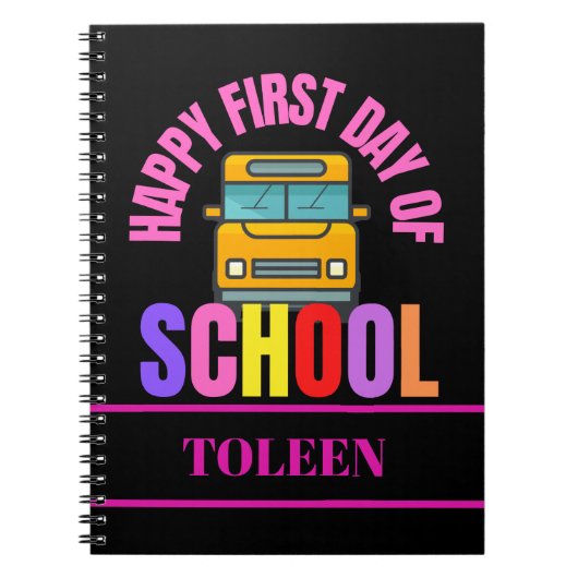 Personalisierter erster Schultag Notizblock (Vorderseite)