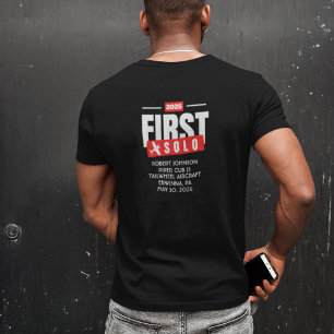 Personalisierter erster Soloflug   PILOT   Flugzeu T-Shirt