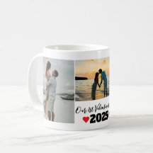 Personalisierter Erster Valentinstag 3 FotoCollage