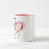 Personalisierter Erster Vatertag der Tochter Zweifarbige Tasse (Mittel)