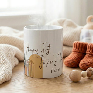 Personalisierter erster Vatertag-Foto-Tassen-Gesch Kaffeetasse