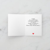 Personalisierter Erster Vatertag, Papa & Löwe Feiertagskarte (Innenseite)