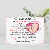 Personalisierter Erster Vatertag von Tochter Feiertagskarte (Stehend Vorderseite)