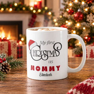 Personalisierter erster Weihnachten als Mami-Beche Kaffeetasse