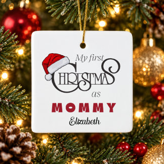 Personalisierter erster Weihnachten als Mami-Schmu Keramikornament