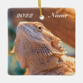 Personalisierter erwachsener Bartdrachenechse Keramikornament (Vorderseite)
