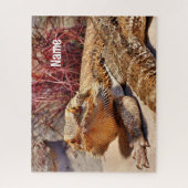 Personalisierter erwachsener Bartdrachenechse Puzzle (Vertikal)