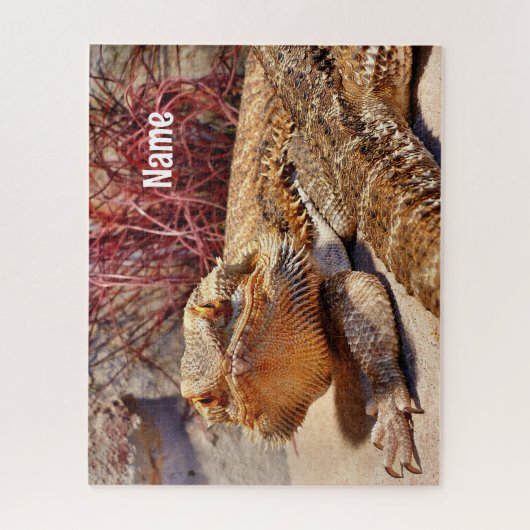 Personalisierter erwachsener Bartdrachenechse Puzzle (Vertikal)