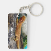 Personalisierter erwachsener Bartdrachenechse Schlüsselanhänger (Rückseite)