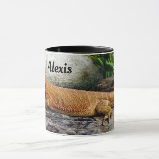Personalisierter erwachsener Bartdrachenechse Tasse (Zentrum)
