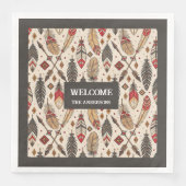 Personalisierter Ethnic Napkins Classic Boho Style Serviette (Vorderseite)