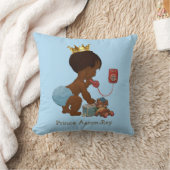 Personalisierter Ethnic Prince Phone Teddy Bear Bl Kissen (Decke)